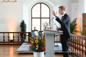 Dominik Krause bei der Antrittsrede als Oberbürgermeister (©Foto: Ingrid Grossmann)