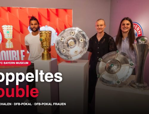 Das erste doppelte Double: FC Bayern Trophäen kommen ins FC Bayern Museum