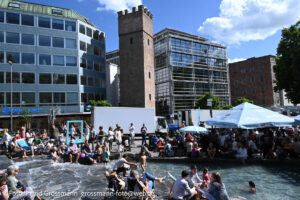 Irish-Bayerisch gefeiert wurde auf dem Rindermarkt beim Münchner Stadtgründungsfest 2026 (©Foto: Ingrid Grossmann)