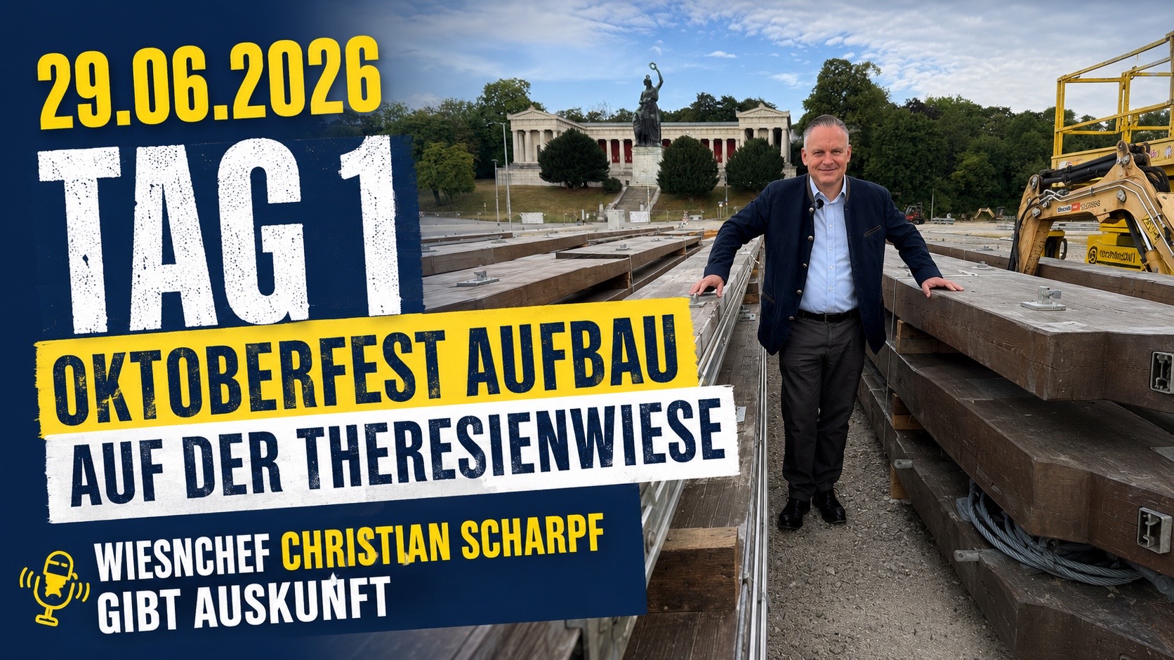 Omtobefest Aufbau Tag 1 - Wienschef Dr-. Christian Scharpf gab Auskunft (©Foto: Martin Schmitz)