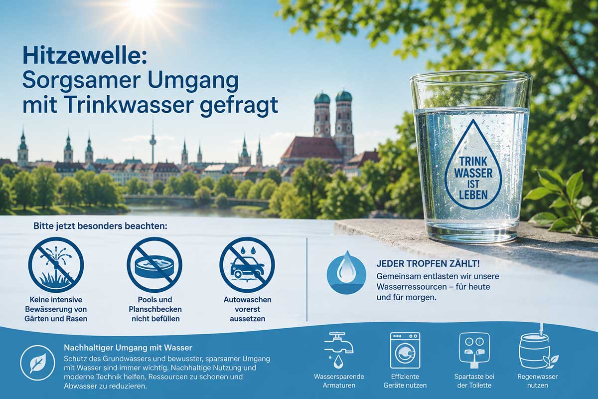 Hitzewelle: Sorgsamer Umgang mit Trinkwasser gefragt