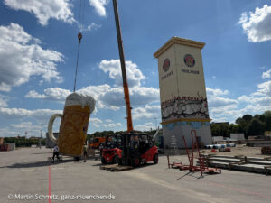 Aufbau Oktoberfest 2026 auf der Theresienwiese, Tag 4 (02.07.2026, Donnerstag (©Foto. Martin Schmitz)