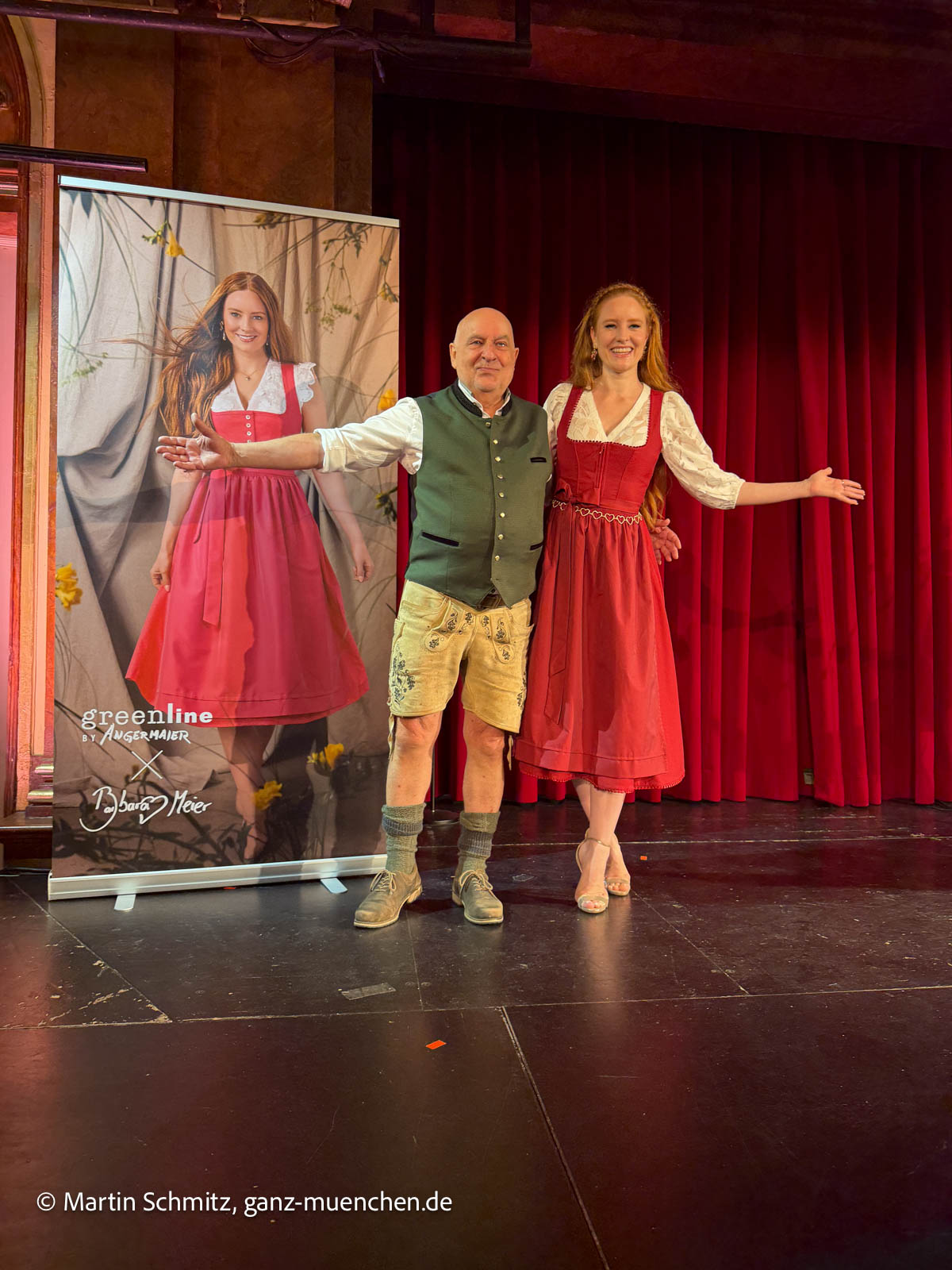 Greenline by Angermaier X Barbara Meier Kollektion: Oktoberfest-Kollektionspräsentation 2026 Trachten Angermaier im Silbersaal des Deustchen Theater - hier mit Angermaier Chef Dr. Axel Munz (©Foto: Martin Schmitz)