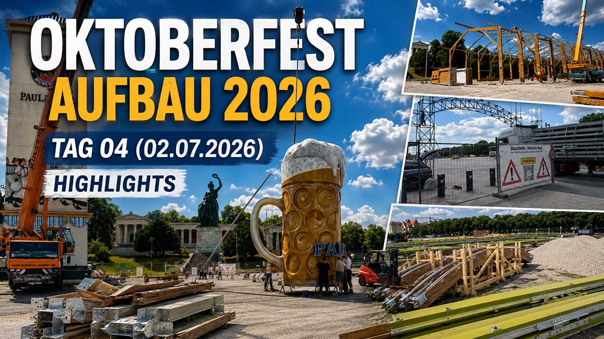 Oktoberfest 2026: Spektakulärer Aufbau an Tag 4 (©Foto: Martin Schmitz)