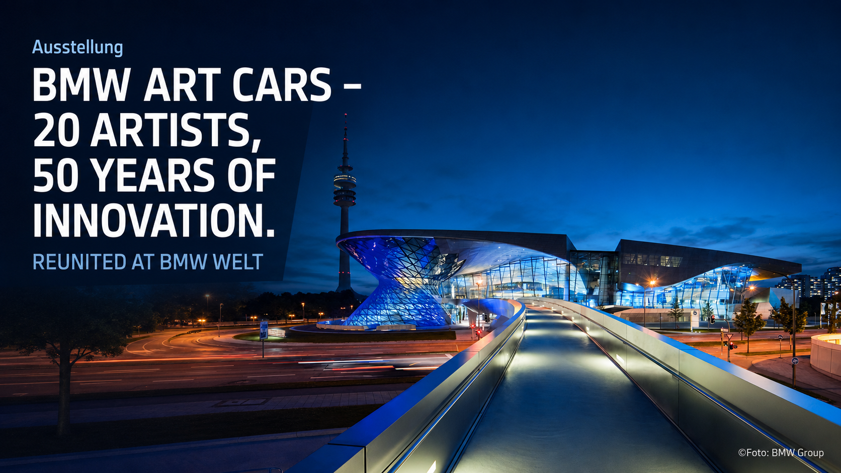 BMW ART CARS – 20 ARTISTS, 50 YEARS OF INNOVATION. REUNITED AT BMW WELT.“ Rekordausstellung aller BMW Art Cars: 29. Juli bis 31. August 2026 in der BMW Welt in München. (©Foto: BMW AG)