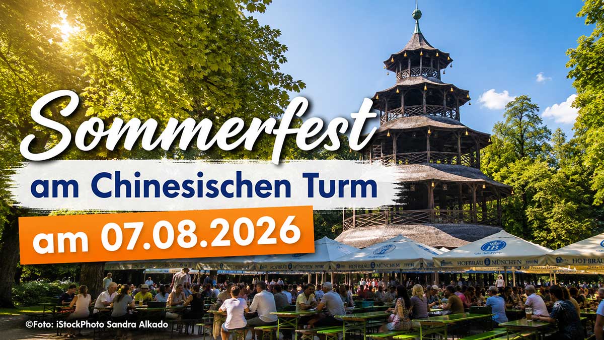Sommerfest am Chinesischen Turm am 07.08.2026 (©Foto: iStockPhoto, Sandra Alkado)