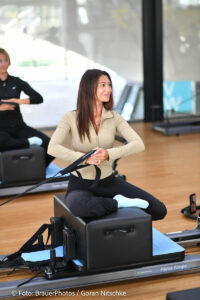 Paola Maria Thoss beim Event Cathylates Reformer Pilates ©Foto: BrauerPhotos / Goran Nitschke