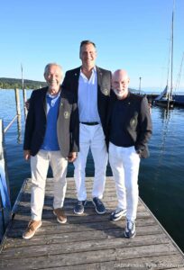 Michael Roll / Lars Riedel / Simon Licht / 1. EAGLES Segel-Event und Charity Summer Night im Bayerischen Yacht-Club / Starnberg / 14. August 2026 / Foto: ABR-Pictures / Petra Schönberger