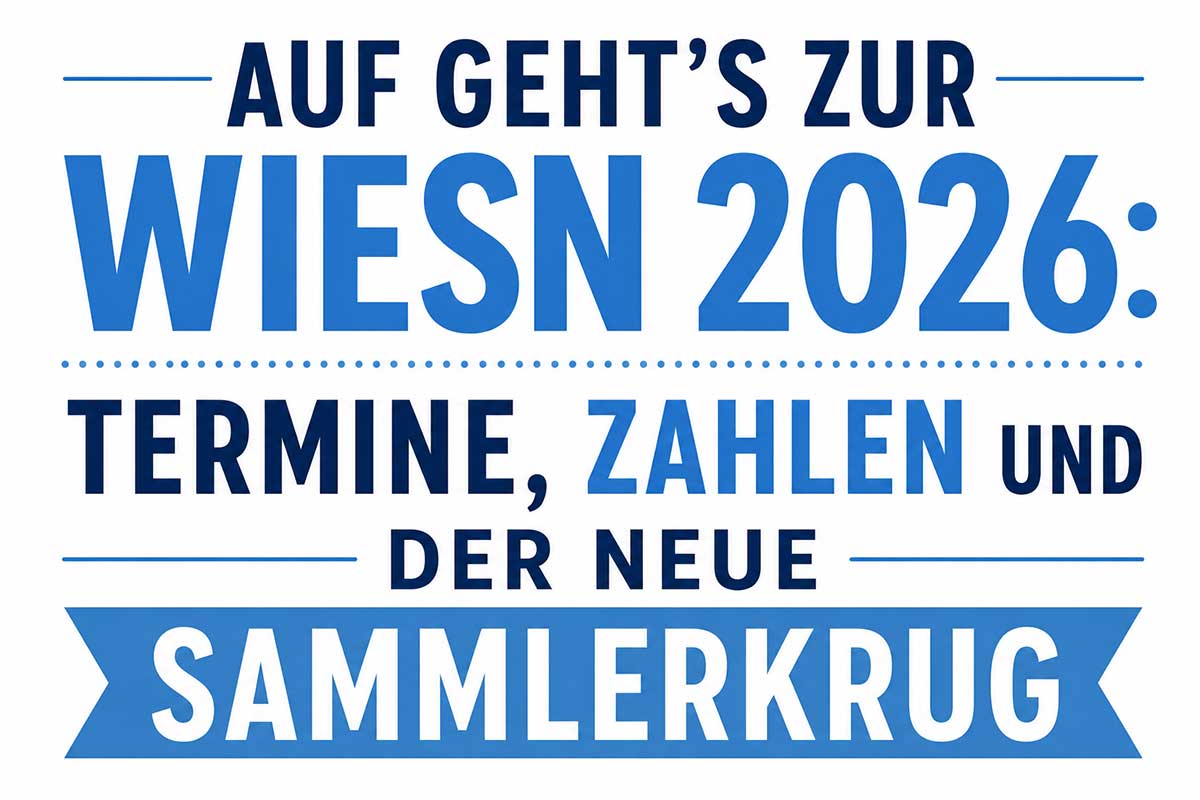 Auf geht's zur Wiesn 2026: Termine, Zahlen und der neue Sammlerkrug