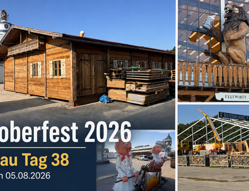 Wiesn-Aufbau 2026: Tag 38 auf der Theresienwiese (Mittwoch, 05.072026)