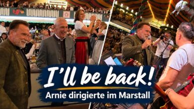 Arnie dirigirt im Marstall Zelt (©Fotos: Martin Schmitz)