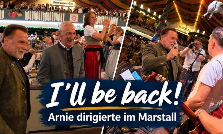 Arnie dirigirt im Marstall Zelt (©Fotos: Martin Schmitz)
