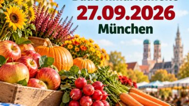 Bauernmarktmeile München 2026: Direktvermarkter am Odeonsplatz am 27.09.2026 (©Foto: KI generiert)