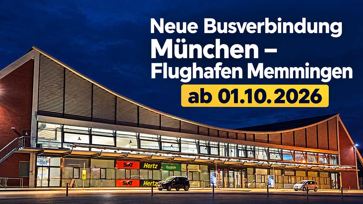 Neue Busverbindung mit Flibco am 1.10.2026 zwischen München und dem Flughafen Memmingen (©Foto: Martin Schmitz)