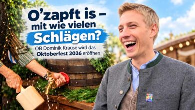 'oZapft is mit wieviel Schlägen? OberbürgermeisterDominik Krause eröffnet am Samstag 19.09.2026das Oktoberfest (©Fotos: Martin Schmitz)