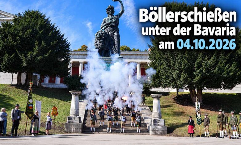 Böllerschiessen unter der Bavaria 2026 (©Foto: Martin Schmitz)