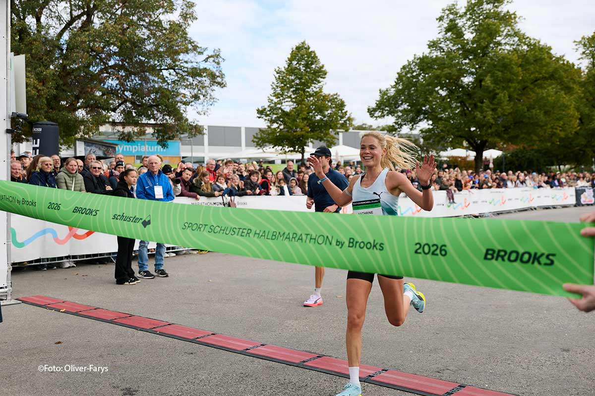 Kathrine Højgaard gewann bei den Frauen: Marathon München byBrooks Foto: Oliver Farys