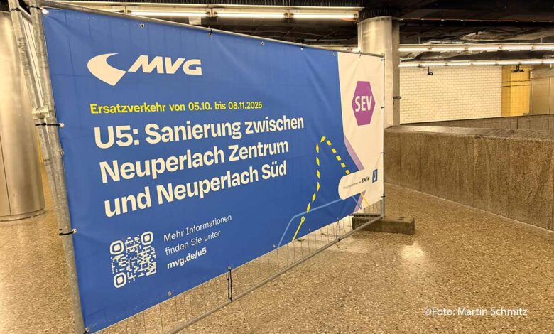 U 5 Sanierung Zwischen Neuperlach Süd und Neuperlach Zentrum (©Foto: Martin Schmitz)
