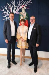 Georg Eisenreich (Bayer. Justitzminister a.D.), Dr. Sonja Lechner, Josef Schmid (Bayer. Justitzminister) Dr. Sonja Lechner’s Art Lunch / Kunstsammlung der WTS / München / 7. Oktober 2026 / Foto: Frank Rollitz / ABR-Pictures.