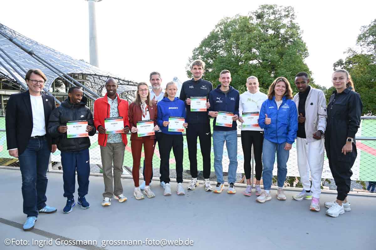 Pressekonferenz mit Top-Teilnehmern zum München Marathon 2026 (©Foto: Ingrid Grossmann)