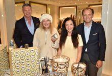 Markus Höhn (Geschäftsführender Gesellschafter Lodenfrey), Sabina Nagel, Sophia Huver (CEO Baobab Collection), Felix Müller (Head of Retail Lodenfrey), Lodenfrey x Baobab Collection in München am 22.10.2026 / Foto: BrauerPhotos / G.Nitschke