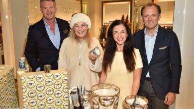 Markus Höhn (Geschäftsführender Gesellschafter Lodenfrey), Sabina Nagel, Sophia Huver (CEO Baobab Collection), Felix Müller (Head of Retail Lodenfrey), Lodenfrey x Baobab Collection in München am 22.10.2026 / Foto: BrauerPhotos / G.Nitschke