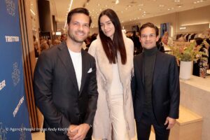Luca Tretter, Gloria-Sophie Burkandt, Gregor Tretter TRETTER Style in Motion Night und Opening des Fashion Floor im Tretter Stammhaus in München am 22.10.2026 Agency People Image (c) Andy Knoth
