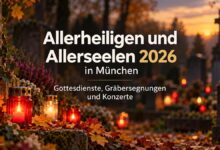 Allerheiligen 2026, Allerseelen 2026, Allerheiligen München, Gottesdienste Allerheiligen, Gräbersegnung, Friedhöfe München, Liebfrauendom, Requiem, Aussegnung, Umland, Konzerte Allerheiligen (©Bild: AI generiert)