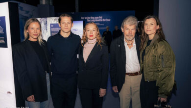 Polarwelten Premiere: Cheyenne Pahde, Max von der Groeben, Brigitte Hobmeier, Reinhold Messner, Diane Messner (©Foto: Johann Sturz)