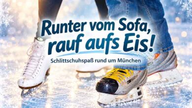 Runter vom Sofa, rauf aufs Eis! Schlittschuhspaß rund um München
