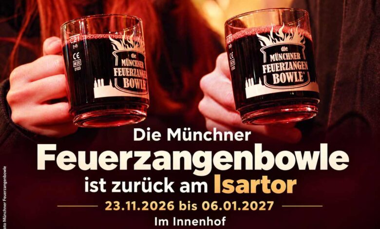 Münchner Feuerzangenbowle 2026 wieder am Isartor: vom 23.11.2026 bis 06.01.2027 (©Foto:: Münchner Feuerzangenbowle)
