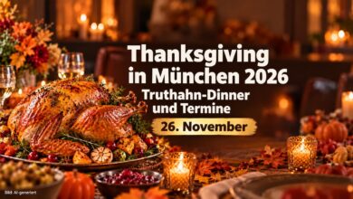 Thanksgiving in München 2026: Truthahn-Dinner und Termine am 26. November (Bild AI generiert)
