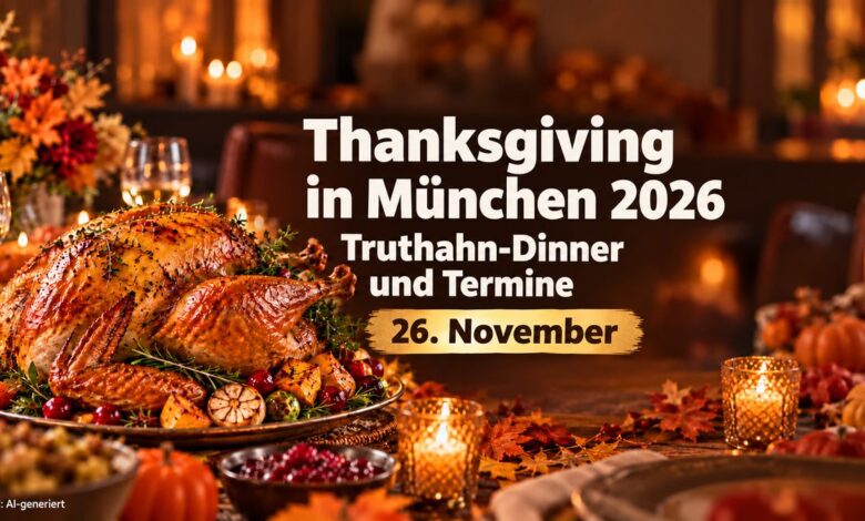 Thanksgiving in München 2026: Truthahn-Dinner und Termine am 26. November (Bild AI generiert)